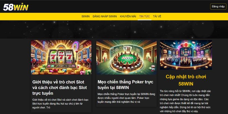 Cung cấp đa dạng thông tin liên quan đến game bài